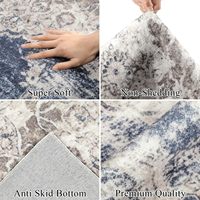 Tapis de couloir tufté et rembourré, idéal pour les animaux de compagnie, absorbant l'eau, avec support TPR antidérapant pour salon - Grande Vente