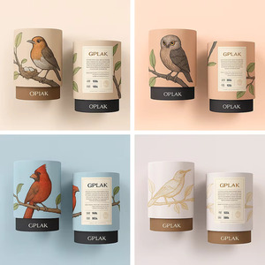 Scatola Rotonda di Lusso Personalizzata di Alta Qualità, Stampa CMYK, Tubo in Carta Bianca Monocolore per Tè - Product Image 3