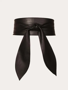 Nouvelle ceinture Obi large en cuir PU avec boucle en alliage à nouer soi-même pour femme, idéale pour robe ou pull, taille personnalisable et douce - Product Image 6