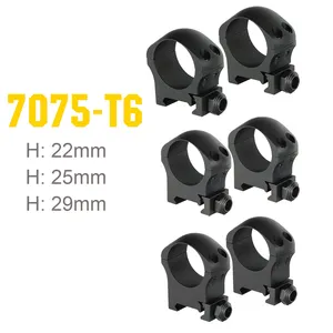 Aksesori Ohhunt Scope Accessories 7075-T6 hitam mantel keras Anodized 30MM cincin lingkup berburu profil rendah gunung