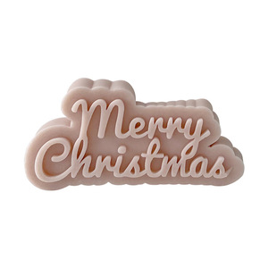 Molde de silicona con forma de letras 'Feliz Navidad' para velas, jabones artesanales, decoración de regalos DIY, resina y cera, y herramientas para pasteles - Product Image 5