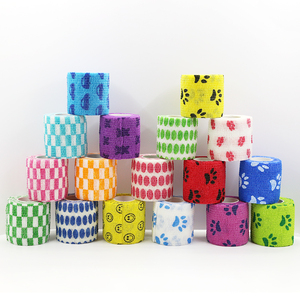 Dễ Thương In Không Dệt Tự Dính Băng Pet Vet Bọc Cao Đàn Hồi Tự Dính Quấn Băng Dính Cho Cat Dog - Product Image 1