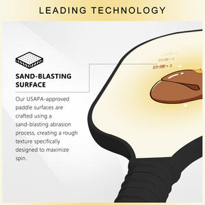 Raqueta de Pickleball Personalizable sin Bordes, de Fibra de Carbono T700, Moldeada en Frío, Núcleo de Panal, Ligera, Duradera, para Entretenimiento - Product Image 6