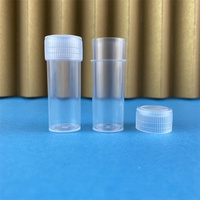 Botella Cilíndrica Pequeña de Plástico de 7G con Tapón de Rosca para Cuidado de la Piel y Envasado de Jugos - Capacidad de 5/7ml