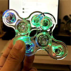LED Light Fidget Spinner Finger <b>Toy</b> Hand Spinner Glow in Dark Metal Stress Reduction and Anxiety Relief for Children Outdoor Use - Product Image 3