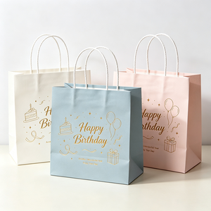 <strong>Bolsa</strong> De Papel Para Cumpleanos Con Diseno Gratuito, <strong>Bolsa</strong> Personalizada De Regalo De Lujo Con Asa Para Regalos Premium - Product Image 3