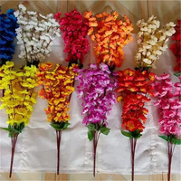 L-3533 Vente chaude Branches de fleurs de pêcher artificielles en soie, blanc, rouge, plusieurs couleurs, fausses fleurs de pêcher pour la décoration de mariage et de la maison