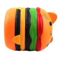 Squishies Jumbo Slow Rising Kawaii Squishie Kucing Hamburger Roti Mainan Raksasa Pereda Stres Fidget Sensorik Mainan Hamburger Lentur