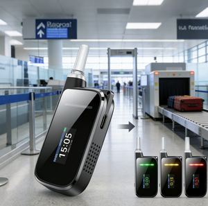 เครื่องตรวจวัดแอลกอฮอล์ในลมหายใจ Airsemse H3 พร้อมเซ็นเซอร์เซลล์เชื้อเพลิง ช่วงการตรวจจับ BAC/แอลกอฮอล์ที่กว้างขึ้น สีที่ปรับแต่งได้ รวมแบตเตอรี่ - Product Image 3