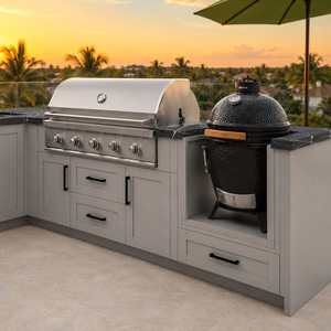 Gabinetes de Cocina para <span class=keywords><strong>Terraza</strong></span> de Acero Inoxidable con Parrilla Integrada, Encimera de Piedra Sinterizada y Refrigerador para Bebidas - Product Image 3