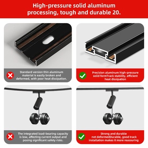 Siêu mỏng bề mặt lõm ẩn ceil 48V tuyến tính tại chỗ dẫn ánh sáng theo dõi 1m 2m mỏng toàn bộ nhà từ hệ thống đường sắt chiếu sáng - Product Image 5