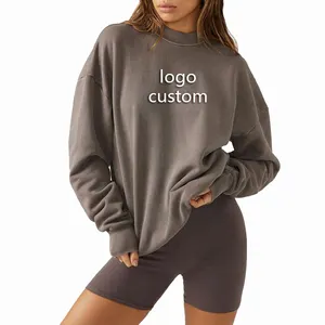 New Custom Unisex 3D Printed Sweatshirt Casual Cotton comfort Thickened Heavy Weight Sweatshirt Embossed Logo Round Neck Hoodie