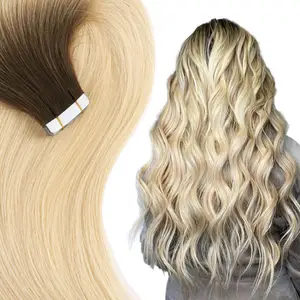 Extensions de Cheveux Humains Européens Vierge Bruts <span class=keywords><strong>Couleur</strong></span> Naturelle Ondulés 100% Naturels avec Bande Adhésive - Product Image 1