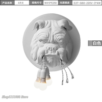 Lampe murale créative en forme de chien nordique pour salle à manger, bureau, chambre à coucher, lampe murale de designer pour KTV, décoration intérieure