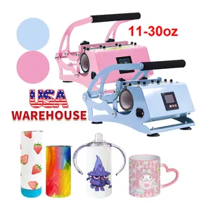 USA warehouse 110V heat press machine All in One 110v 220v After-sale protection Tumbler Heat Press For Heat Press Printing