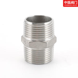 Conectores hexagonales de acero inoxidable 304 de doble extremo con rosca macho para adaptadores internos, suministro directo del fabricante - Product Image 2