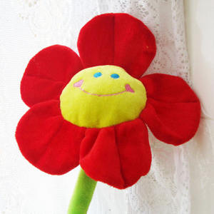 Smiley Happy Faces peluche fiore margherita colorati steli morbidi bendabili girasole giocattolo regalo decorazioni fiore di peluche - Product Image 6