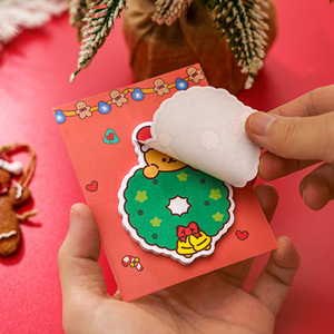 Christmas Cartoon Special Shaped <b>Sticky</b> Notes Self Adhesive High Aesthetic Portable Memo Message <b>Notepads</b> - Product Image 3