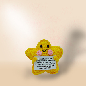 Tốt nhất bán phim hoạt hình sao ôm thẻ năng lượng tích cực tay móc hoàn thành sản phẩm truyền cảm hứng và giảm căng thẳng Búp bê trang trí nội thất - Product Image 4