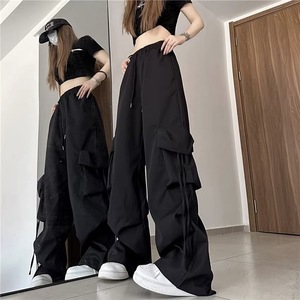 <span class=keywords><strong>Chic</strong></span> Retro Niche <span class=keywords><strong>Pantalon</strong></span> droit <span class=keywords><strong>taille</strong></span> <span class=keywords><strong>haute</strong></span> avec poches tridimensionnelles pour <span class=keywords><strong>femme</strong></span> - Product Image 2
