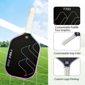 En Stock: Raquetas de Pickleball Serie Cold Press Power, Pala de Fibra de Carbono Cruda T700 de 16MM con Núcleo de Panal - Product Image 3