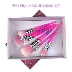 Luz Rosa 7 pcs 1 set <span class=keywords><strong>de</strong></span> neón <span class=keywords><strong>de</strong></span> calidad <span class=keywords><strong>de</strong></span> lujo logotipo personalizado pinceles <span class=keywords><strong>de</strong></span> <span class=keywords><strong>maquillaje</strong></span> en caja en caso <span class=keywords><strong>de</strong></span> - Product Image 3