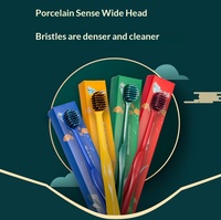 Brosse à dents ergonomique de style chinois en plastique PP à poils extra doux, emballée dans un coffret cadeau exquis, pour adultes, usage domestique