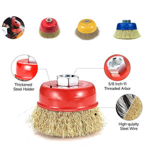 Sikat abrasif industri sikat cangkir kawat keriting baja sikat cangkir putar untuk penggiling sudut - Product Image 4