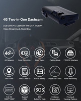 Caméra embarquée 4G LTE avec suivi, connexion GSM, caméra GPS intelligente, suivi vidéo, appareils d'appel vidéo pour moto avec application et web