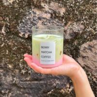 Neuheit Handgemachte Kreative Aromatherapie-Kaffeekerze – Iced Latte Kaffeeduftkerze mit Eiswürfel für Neuartige Geschenke