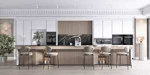 Mueble de Cocina Moderno con Panel de Madera Maciza, Resistente al Agua, Ecológico, Mueble de Paquete Plano - Product Image 6