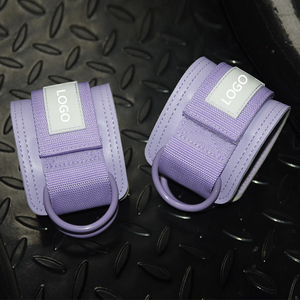 Adjustable Custom Leather Neoprene <strong>Ankle</strong> <strong>Straps</strong> Exercise Fitness Padded Gym <strong>Ankle</strong> <strong>Straps</strong> for <strong>Cable</strong> Machines - Product Image 2