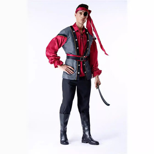 Disfraz de Pirata Yi Xiaoyi para Parejas Adultas, Disfraz de Halloween de Capitán Jack Sparrow del Caribe, Conjunto de Vestido y Chaleco Unisex - Product Image 4