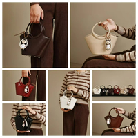 Tas Selempang Kulit PU Glossy Grosir Wanita Mewah Warna Solid Mini Tas Bahu Crossbody
