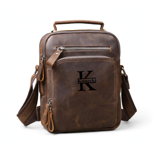 Personalized Leather Messenger <b>Bag</b> Crossbody Shoulder <b>Bag</b> Vintage Casual <b>Travel</b> Work Satchel Adjustable Strap Gift <b>for</b> <b>Men</b> Women - Product Image 1