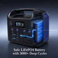 -20 ℃   Centrale Électrique Portable à Basse Température 600W 576Wh, Générateur Solaire avec Prises CA à Onde Sinusoïdale Pure