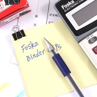 Clips Metálicos Negros Foska, Sujetadores de Papel de Diferentes Tamaños para Documentos, con Caja