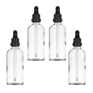 Premium Selection Customized Logo 20ml 30ml 50ml 100ml 200ml Essential Oil Cosmetics Clear Frosted Glass <strong>Bottle</strong> With <strong>Dropper</strong> - Product Image 2