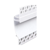 Profilé LED linéaire pour mur, coin, plafond, 98*19 mm, anodisé, pour plâtre, cloison sèche, profilé en alliage d'aluminium