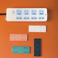 Support mural adhésif sans perçage pour multiprises, organisateur amovible pour rallonges électriques, idéal pour bureau et armoire, pour commande en gros