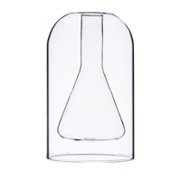 Nouveau Design Petit Unique Double Paroi Rose Triangle Forme Verre Reed Diffuseur Bouteille pour La Maison Parfum Arôme Huile Essentielle