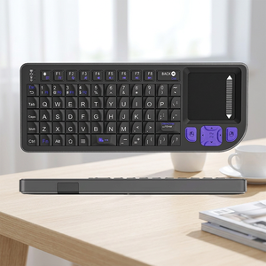 คีย์บอร์ดไร้สายขนาดเล็ก 2.4G BT โหมดคู่ RGB Backlit ทัชแพด อลูมิเนียมอัลลอย พกพาสะดวก สำหรับแล็ปท็อป แท็บเล็ต โทรศัพท์ ขายส่งจากโรงงาน - Product Image 1