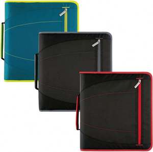 Free Sample Zipper Binder 2 Inch 3 Ring Binder Removable <b>File</b> <b>Folders</b> & Durable Zipper Bag - Product Image 3