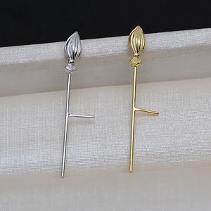 แท่นใส่ไข่มุกทรงบาร็อคแบบอเนกประสงค์ ทำด้วยมือจากเงินแท้ S925 รุ่น Wizard's Scepter สำหรับงาน DIY รุ่น 4043-อุปกรณ์และชิ้นส่วนเครื่องประดับ - Product Image 1