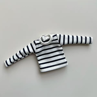 Nouveauté, poupée en peluche de haute qualité faite à la main, échelle 1/6, haut rayé, t-shirt, pantalon de survêtement pour poupée BB de 30 cm