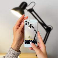 Lampe de bureau LED moderne et écologique à piles, avec bras long réglable, respectueuse des yeux, idéale pour l'apprentissage, la lecture, la manucure et la créativité