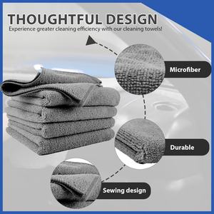 Serviette de séchage en microfibre à boucles torsadées pour le lavage et le nettoyage des voitures, en microfibre de qualité supérieure pour l'entretien automobile - Product Image 3
