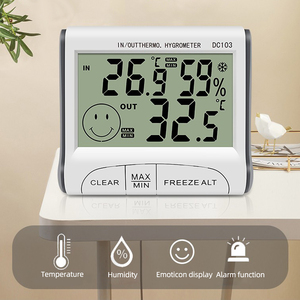 Termo-igrometro <span class=keywords><strong>digitale</strong></span> per interni esterni con allarme Frost Point e ampio Display LCD - Product Image 2