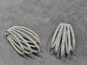 Luxury Round Brilliant Lab Grown Diamond Hip Hop <b>Stud</b> <b>Earrings</b> for Women 925 Sterling <b>Silver</b> Gold Plated Fine Jewelry Keepsake - Product Image 2