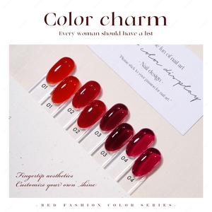JTING Nouveauté Gel de Construction Rouge 5-en-1 Vernis à Ongles Gel 4 Couleurs Sans TPO/HEMA OEM ODM Gel Couleur Gel de Renforcement - Product Image 3